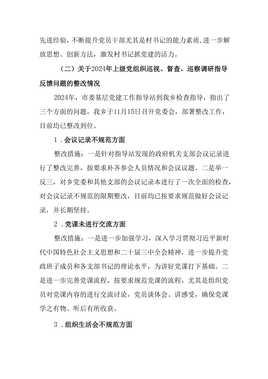 乡镇2024年度基层党建工作整改报告.docx_第2页