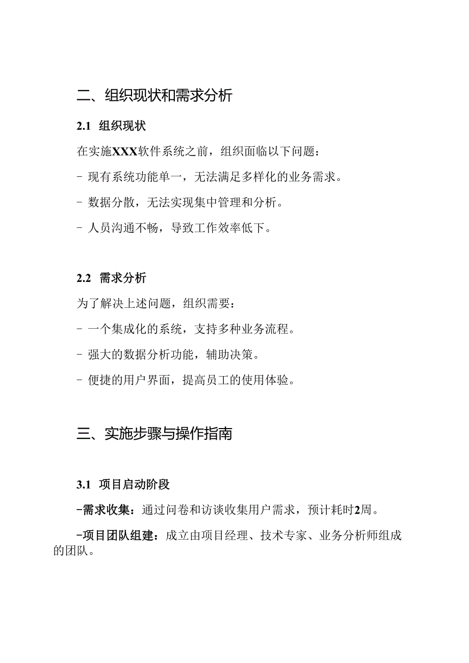 XXX软件系统项目实施方案.docx_第2页