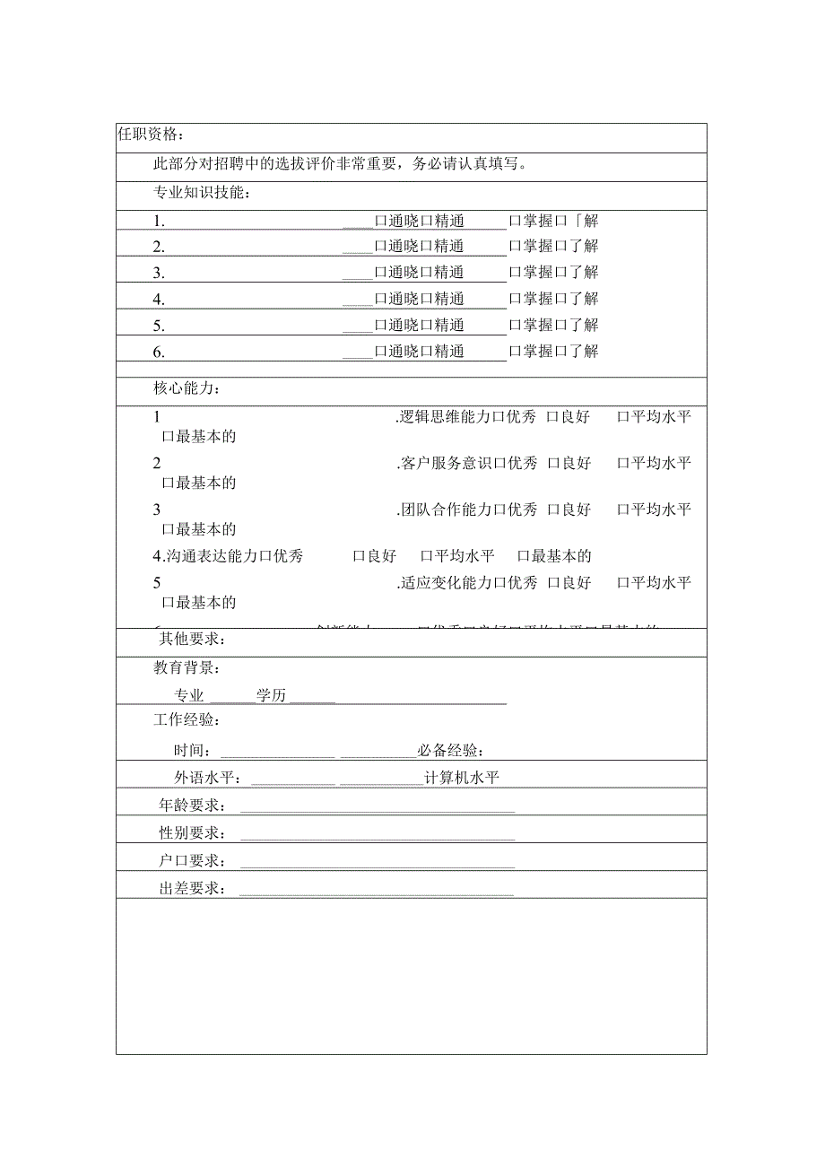 拟招聘岗位说明书.docx_第2页