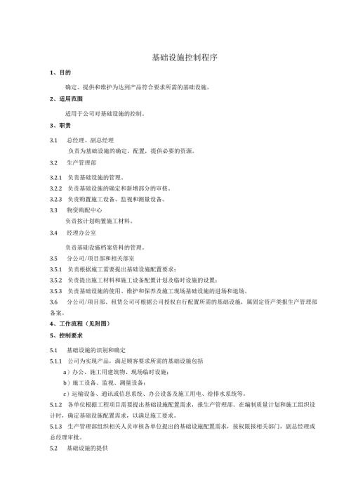 基础设施控制程序、工作流程表.docx