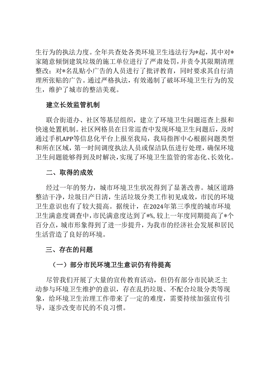 城管局 2024 年城市环境卫生治理工作汇报.docx_第3页
