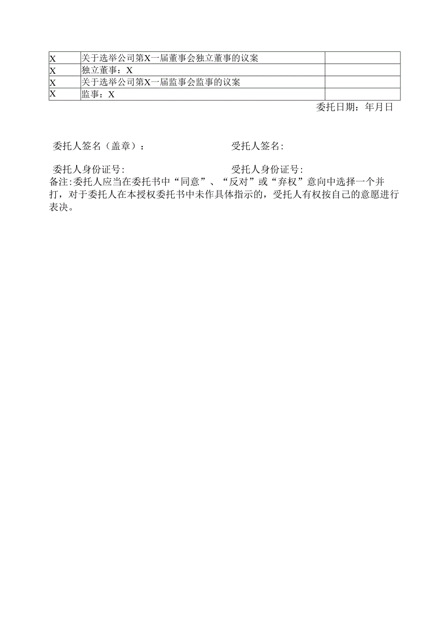 XX股份有限公司202X年年度股东大会行使表决权授权委托书（2024年）.docx_第2页