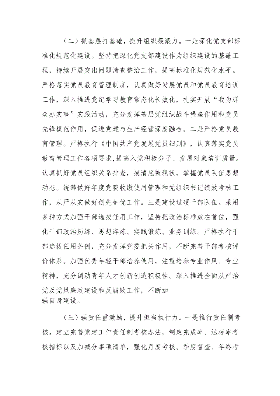 国有企业2025年党建工作要点范文.docx_第3页