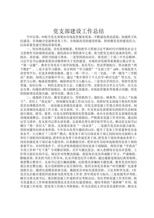 党支部建设工作总结.docx