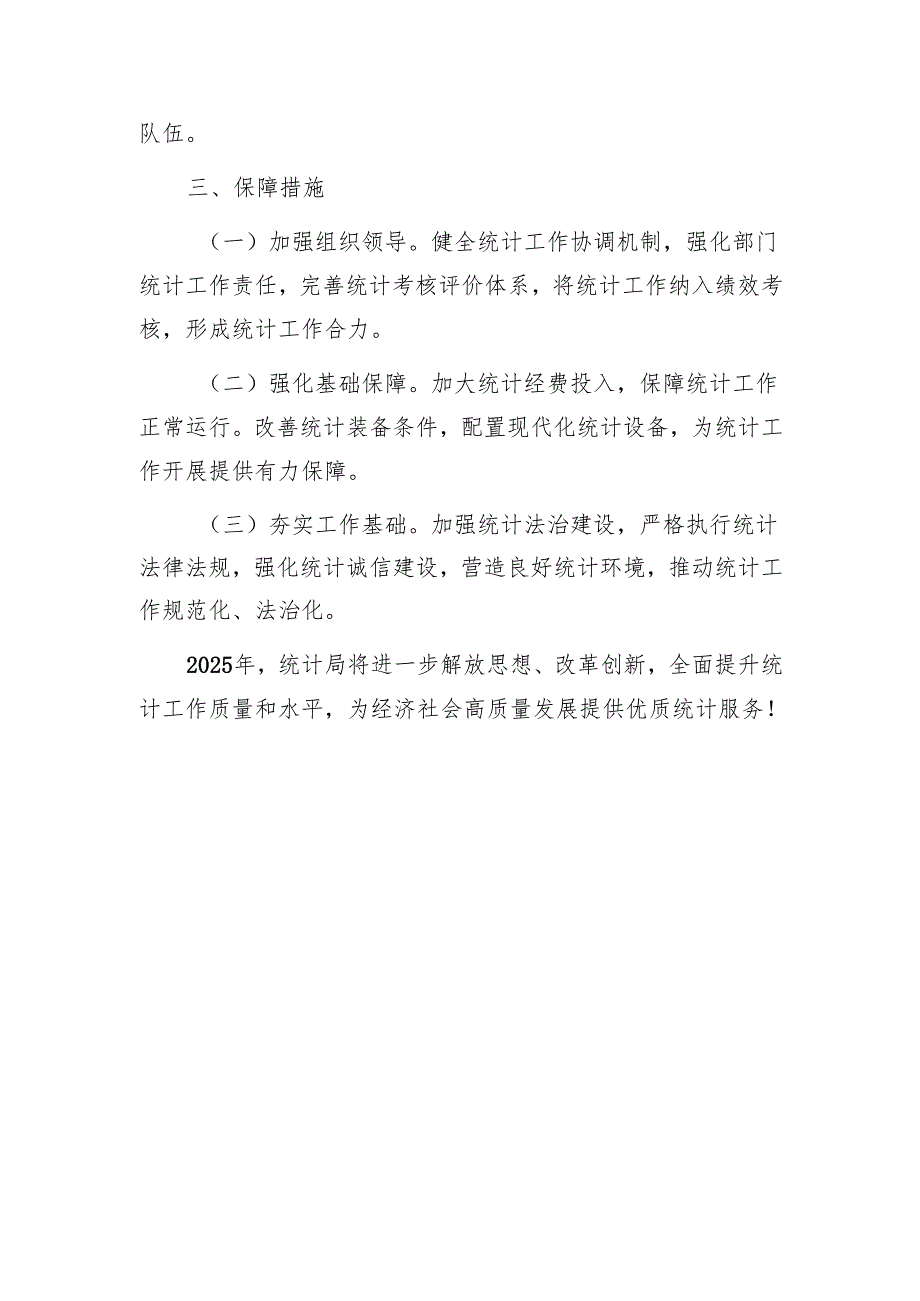 2024年工作总结及2025年工作计划（统计局）.docx_第3页