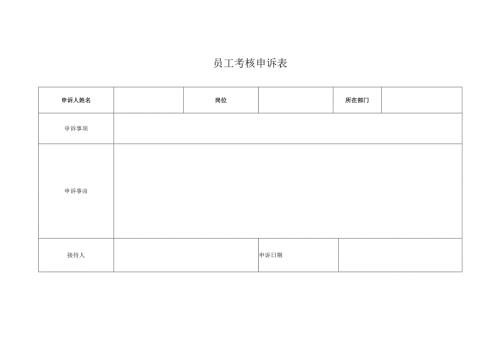 员工考核申诉表.docx