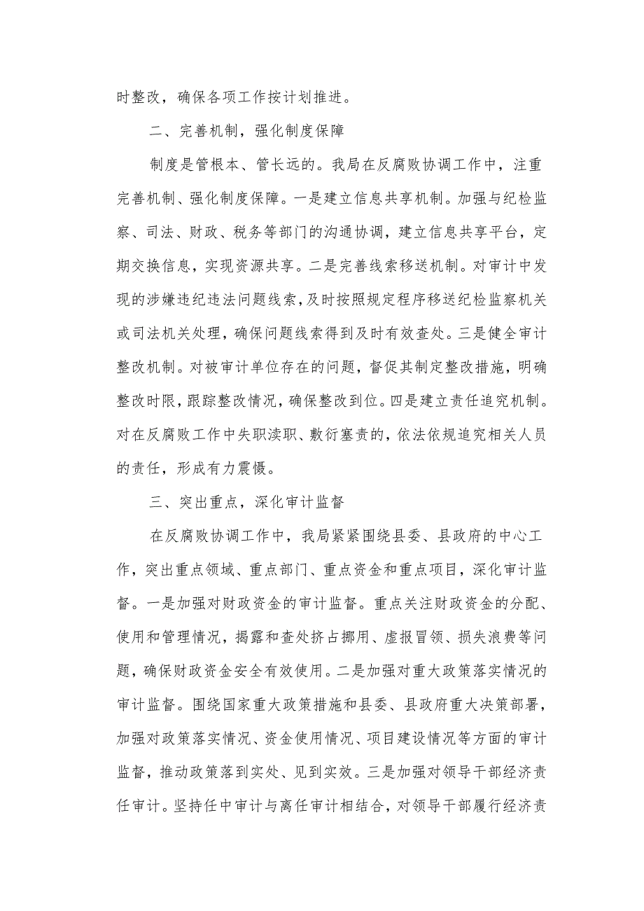 某县审计局关于反腐败协调工作情况汇报.docx_第2页