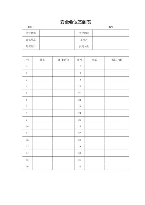 安全会议签到表.docx