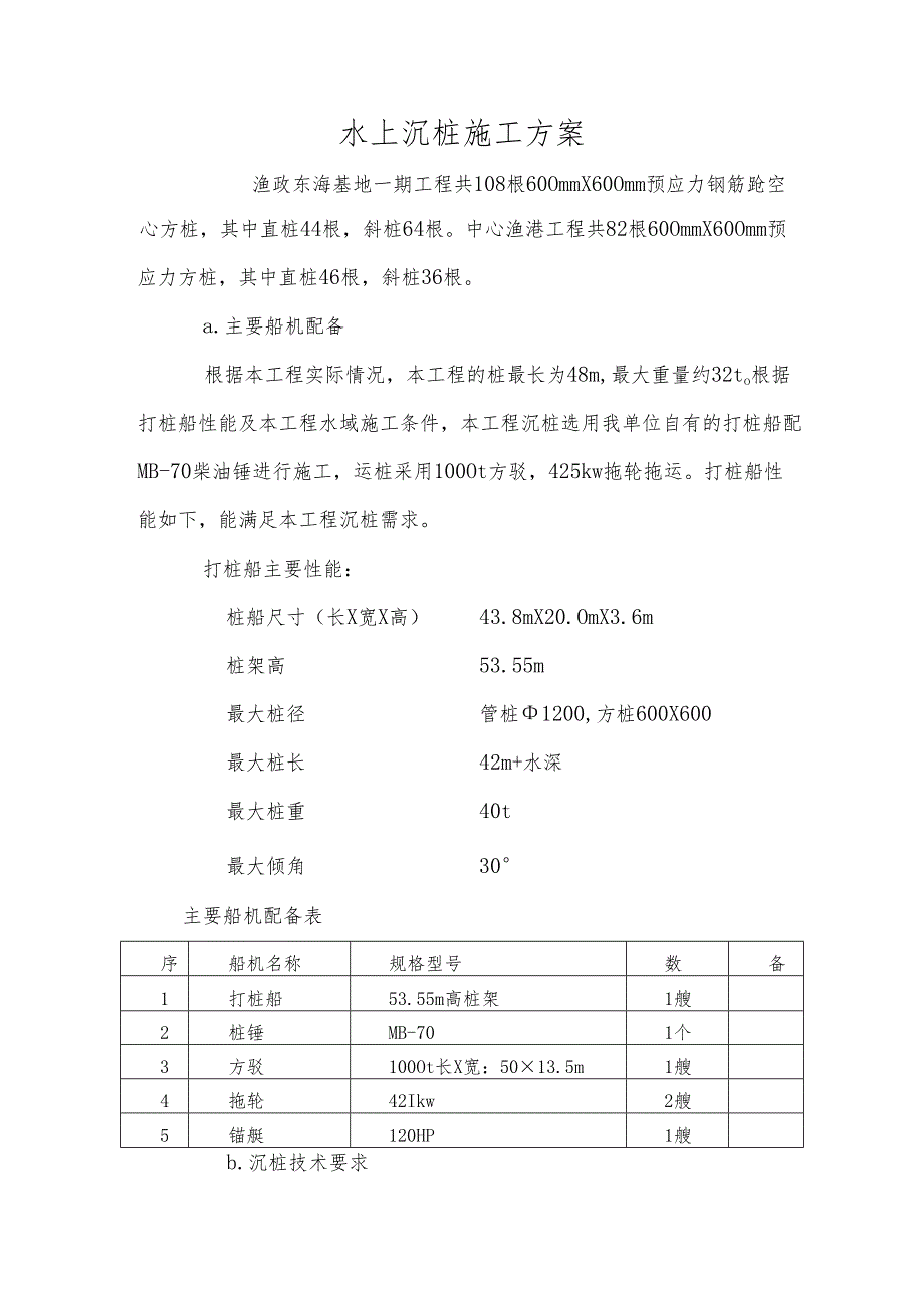 水上沉桩施工方案.docx_第1页