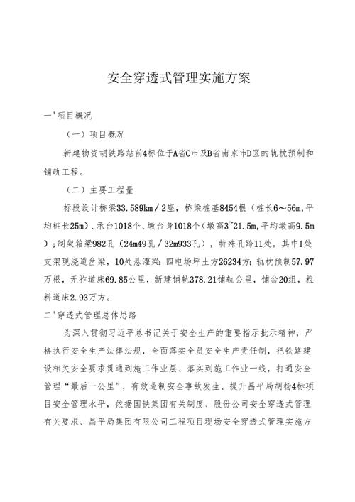 项目经理部安全穿透式管理实施方案（定稿）.docx