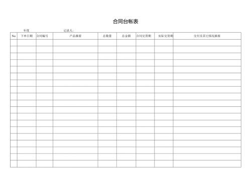 合同台帐表（标准模版）.docx