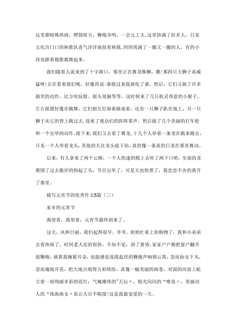 描写元宵节的优秀作文5篇.docx_第3页