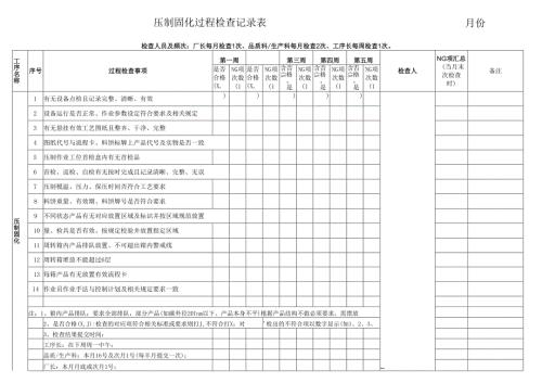 压制固化过程检查记录表.docx