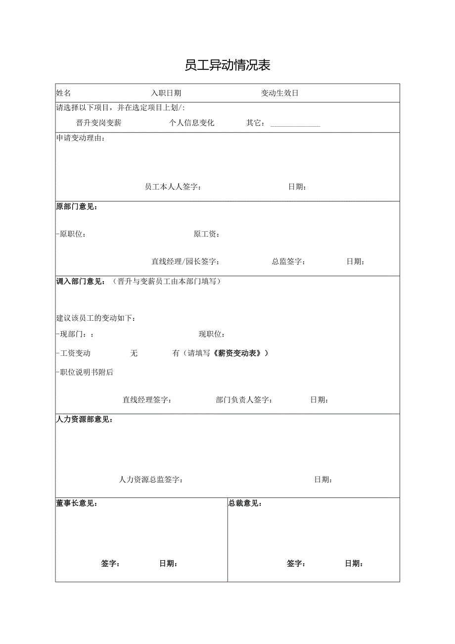 员工异动情况表.docx_第1页