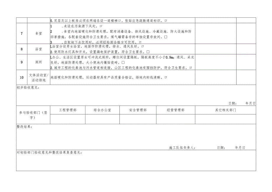 驻地建设临建设施验收表.docx_第2页