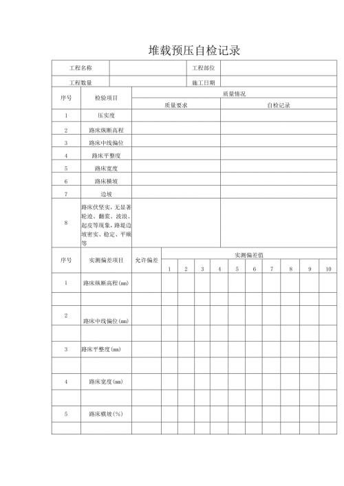 堆载预压自检记录.docx