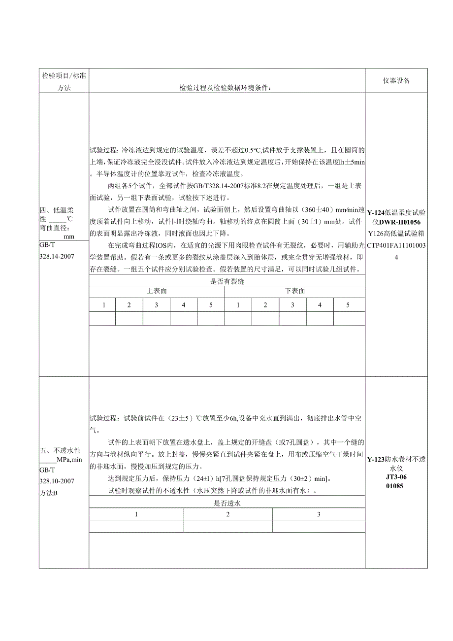 湿铺防水卷材类检测原始记录表.docx_第3页