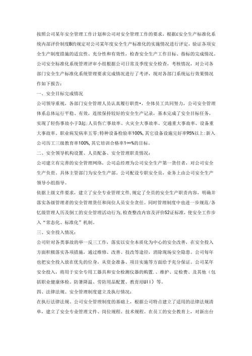 安全标准化系统持续改进工作评定报告.docx