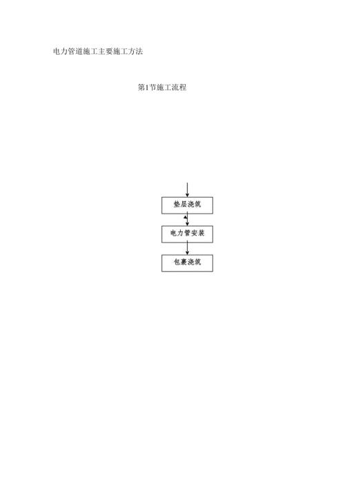 电力管道施工主要施工方法.docx