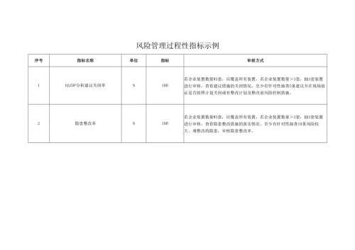 风险管理过程性指标示例.docx