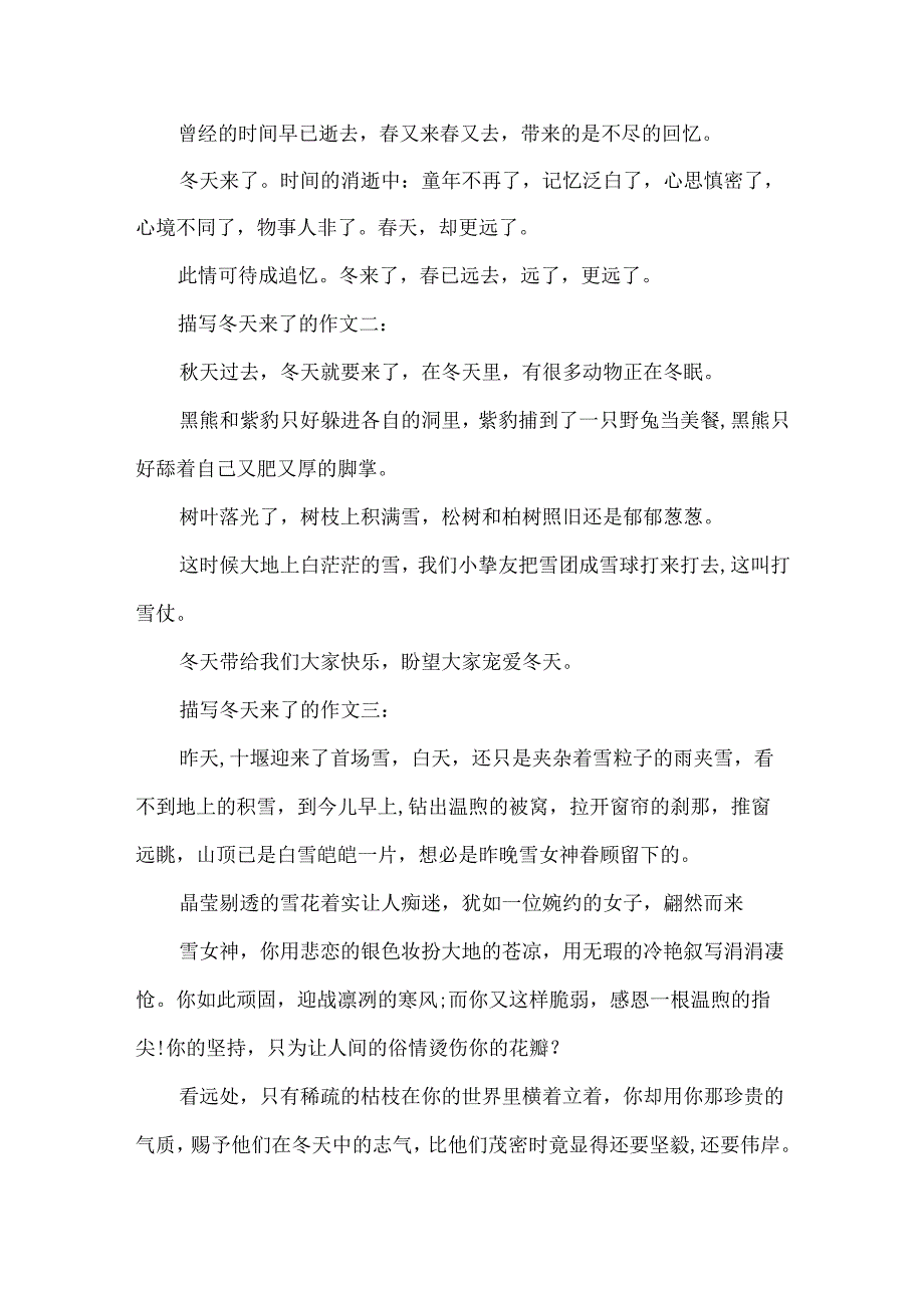 描写冬天来了的优秀作文.docx_第2页