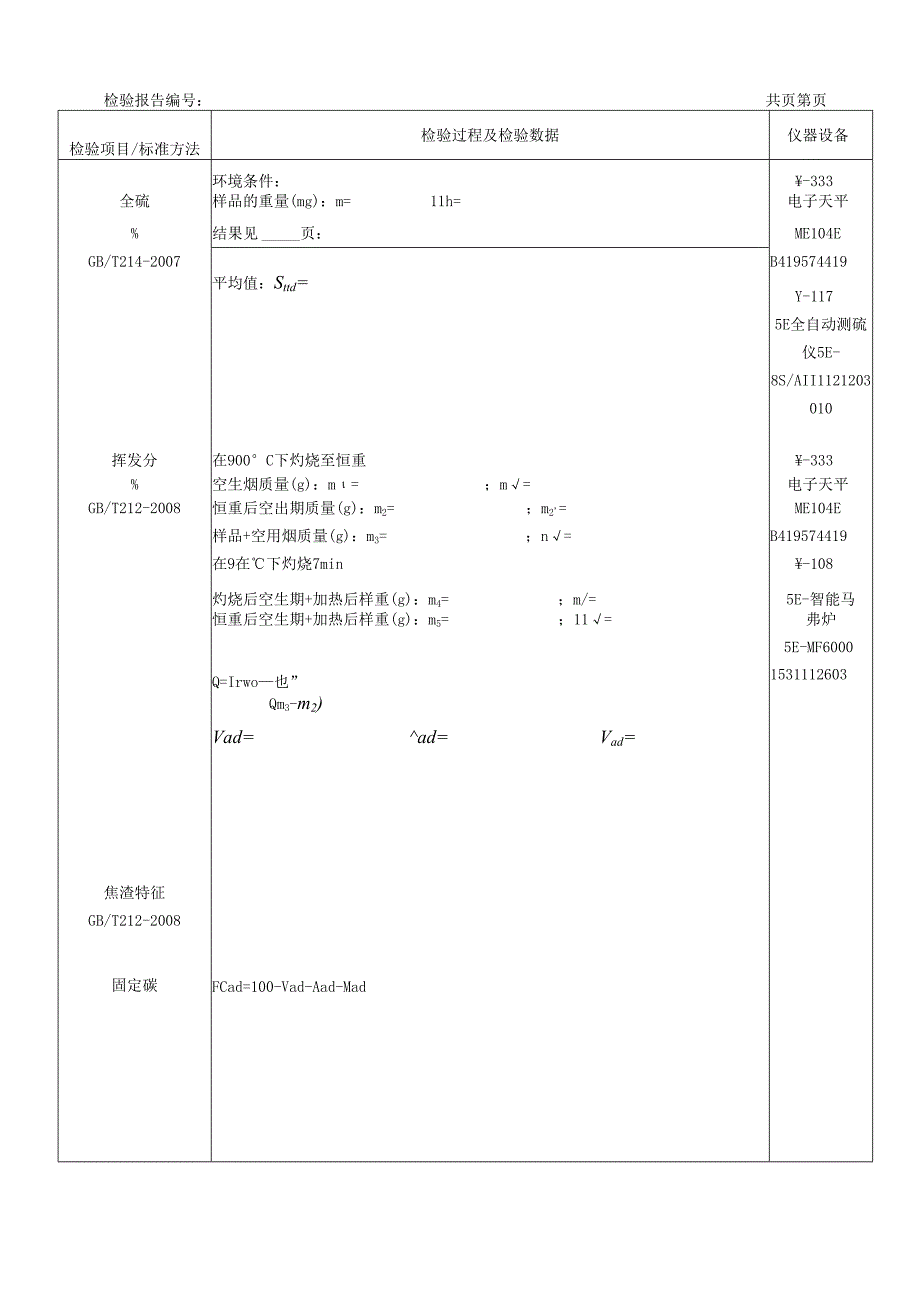 煤检测原始记录表.docx_第2页
