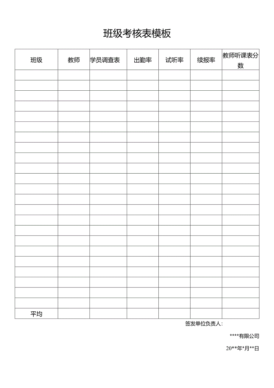 班级考核表模板.docx_第1页
