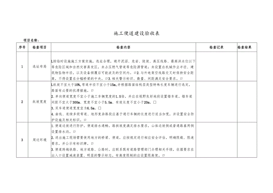 施工便道建设验收表.docx_第1页