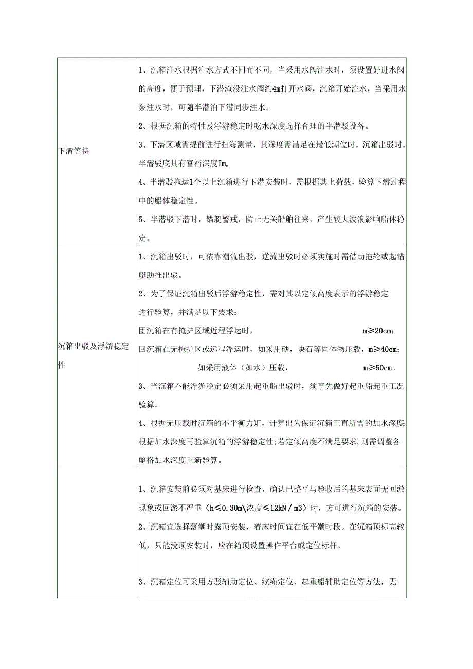 沉箱出驳及安装施工步骤及操作要点.docx_第3页