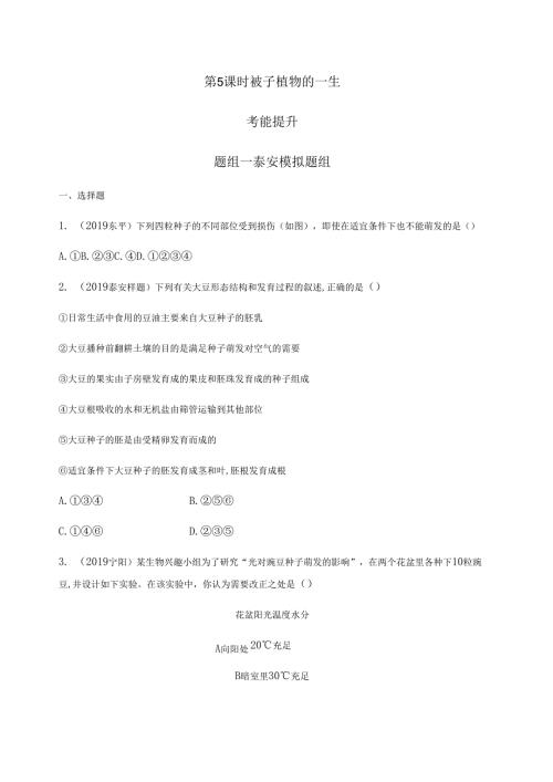 第5课时 被子植物的一生（可编辑word）.docx