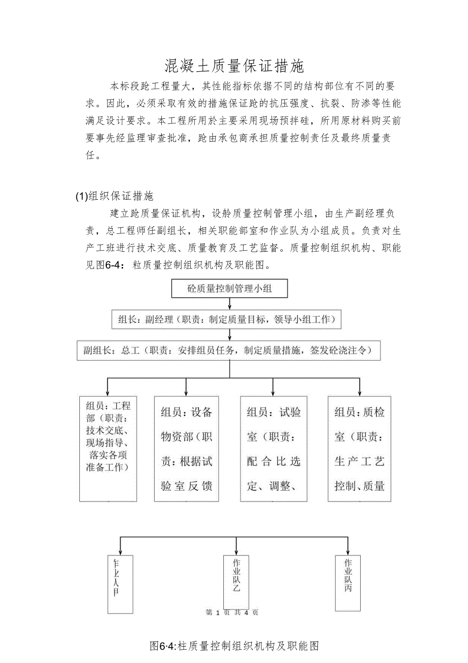 混凝土质量保证措施.docx_第1页
