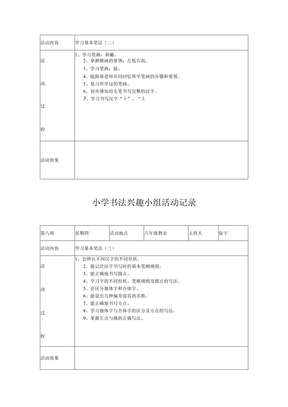 小学书法兴趣小组活动记录.docx_第3页