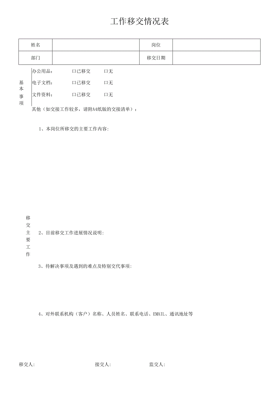 工作移交情况表.docx_第1页