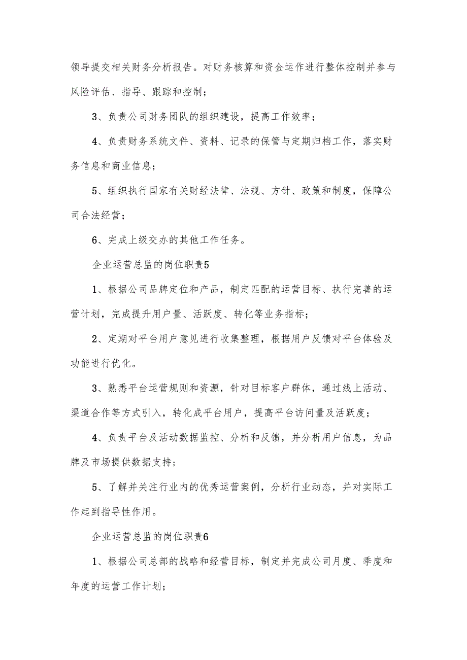 企业运营总监的岗位职责范文.docx_第3页