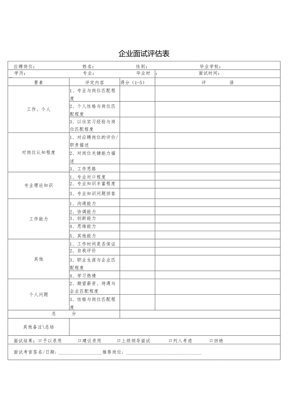 面试评估表.docx_第1页