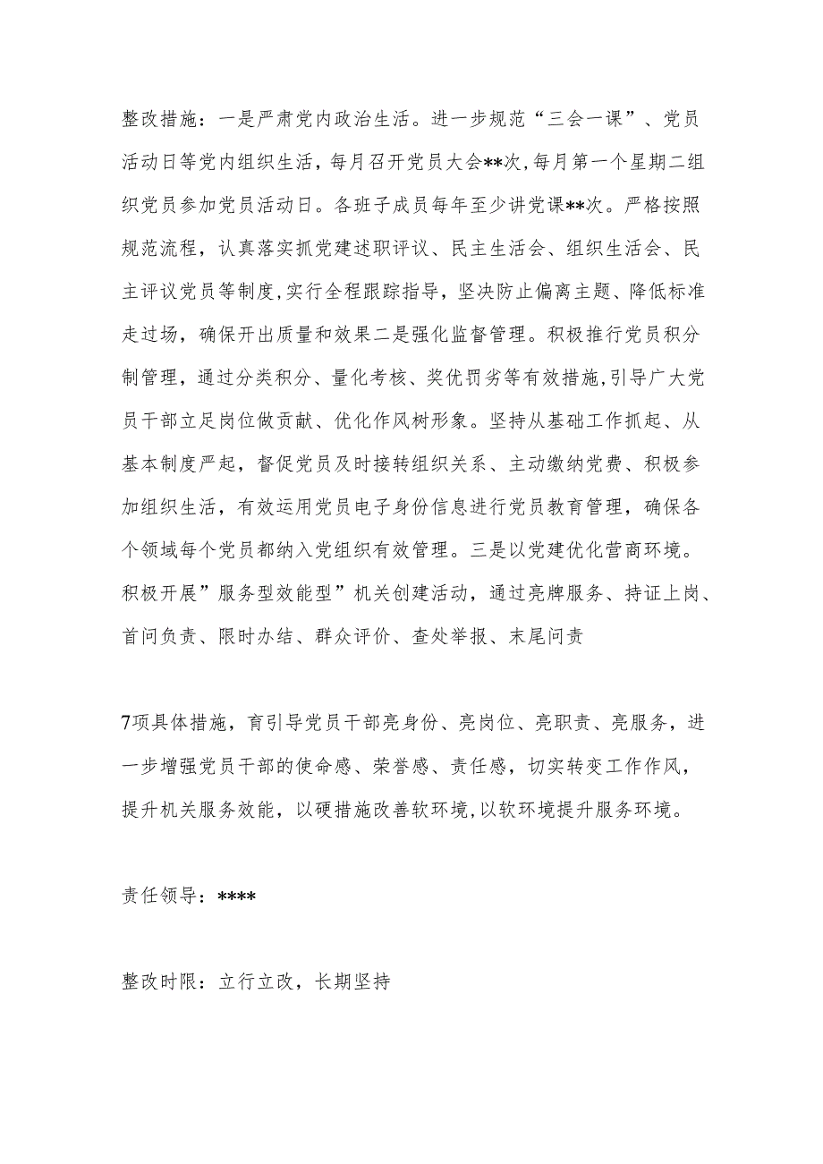 2022年度党支部抓基层党建述职点评问题整改方案.docx_第3页