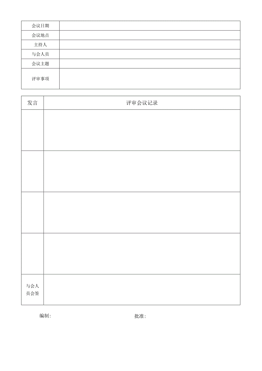 【体系管理】YA-QP-GD-002-02管理评审会议记录.docx_第1页