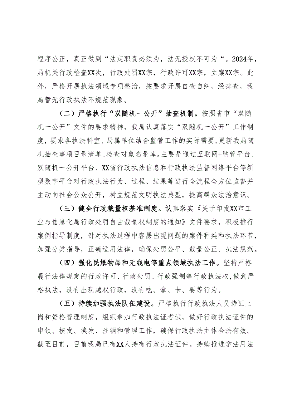 市工业和信息化局2024年度行政执法分析报告.docx_第2页