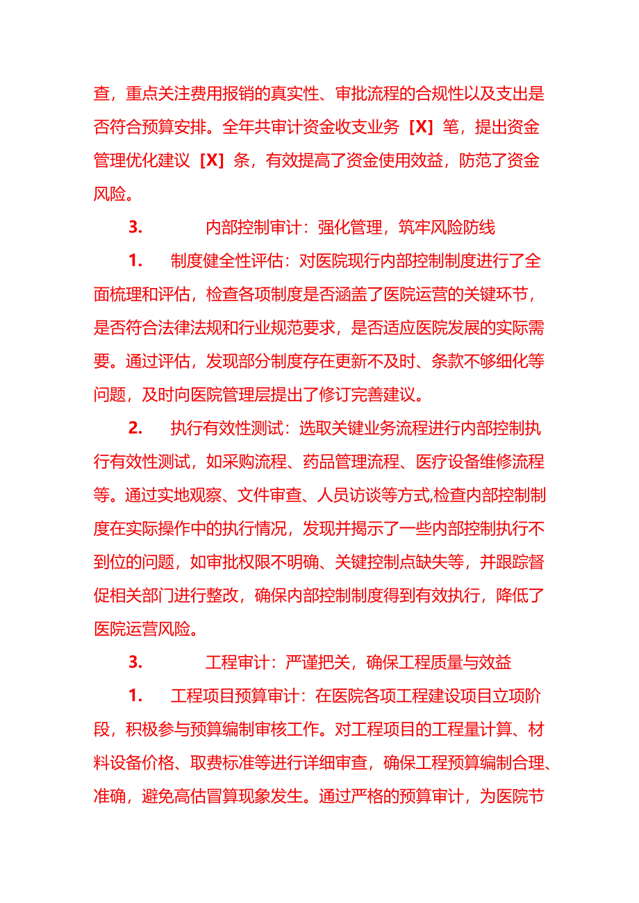 2024中心医院审计工作总结及2025年工作计划（完整版）.docx_第2页