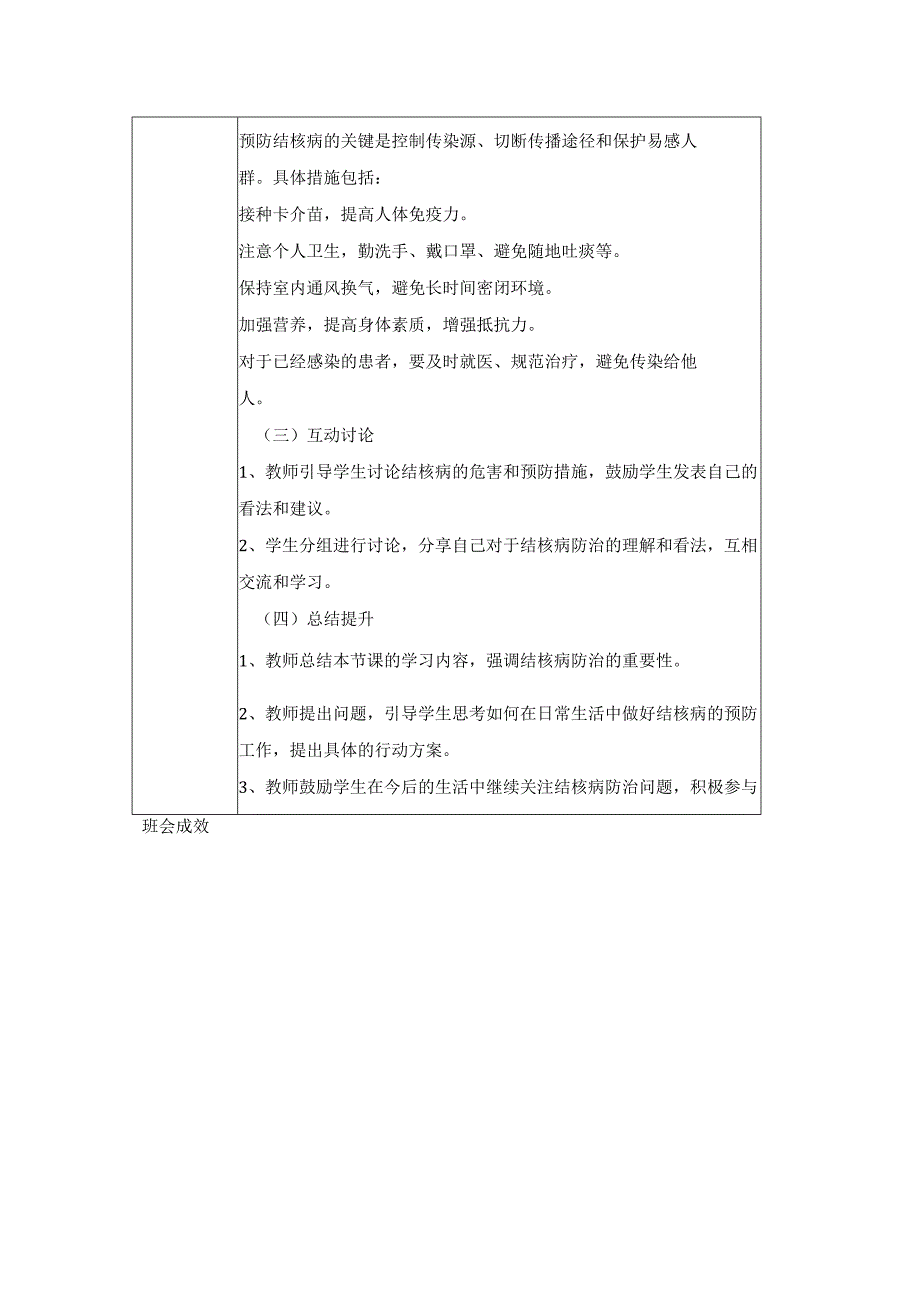 2024年春季第4周《预防结核守护健康》主题班会记录表.docx_第2页