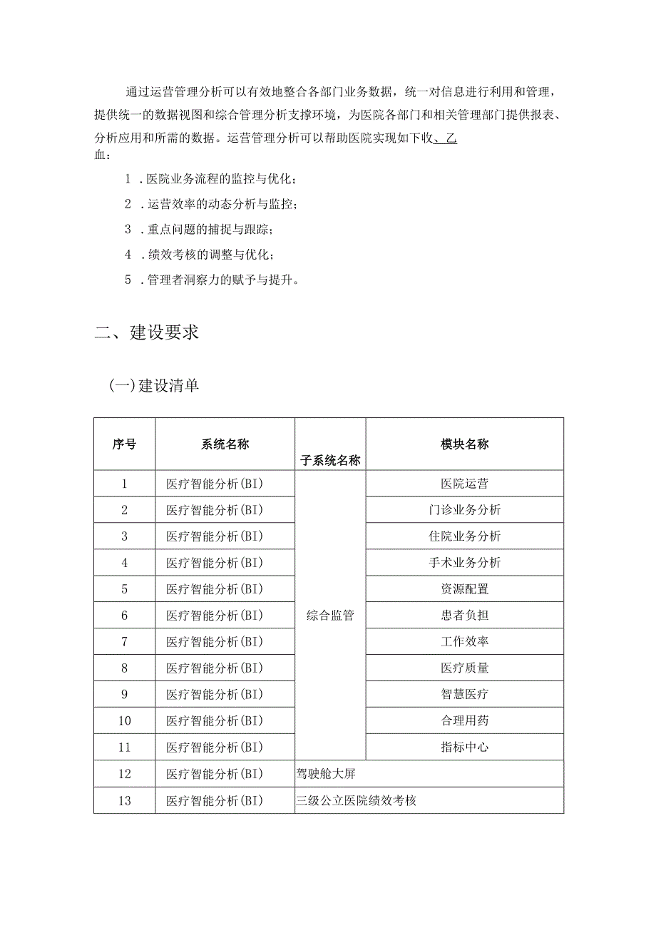 XX医院医疗智能分析（BI）项目建设要求.docx_第2页