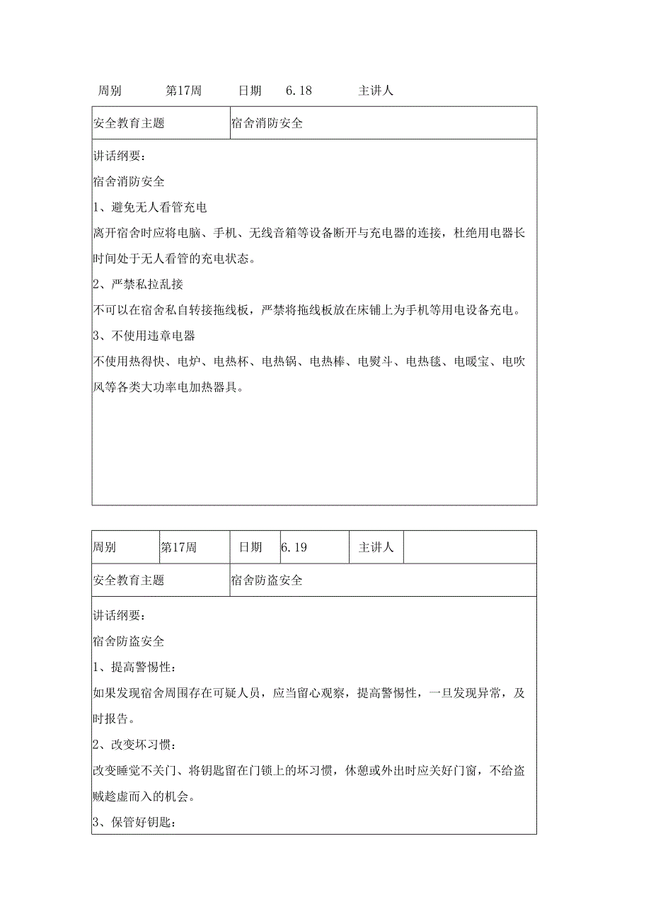 2024年春季第17周1530每日安全教育记录表内容.docx_第2页