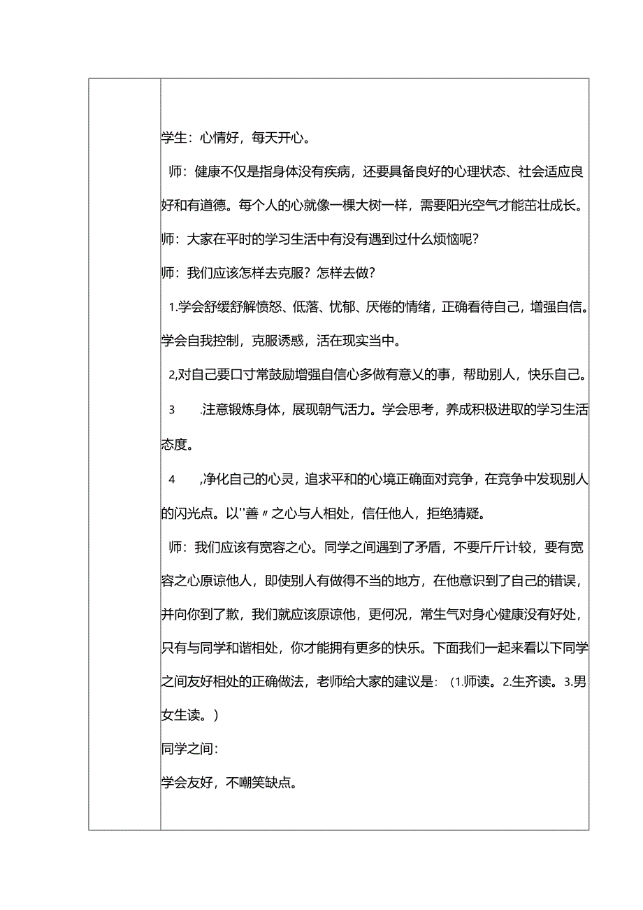 2024年春季第13周《阳光心理健康人生》主题班会记录表.docx_第2页