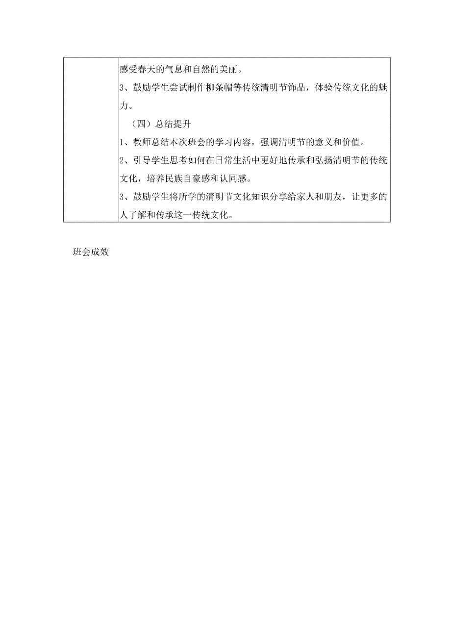 2024年春季第6周《传承文明感悟生命》主题班会记录表.docx_第2页