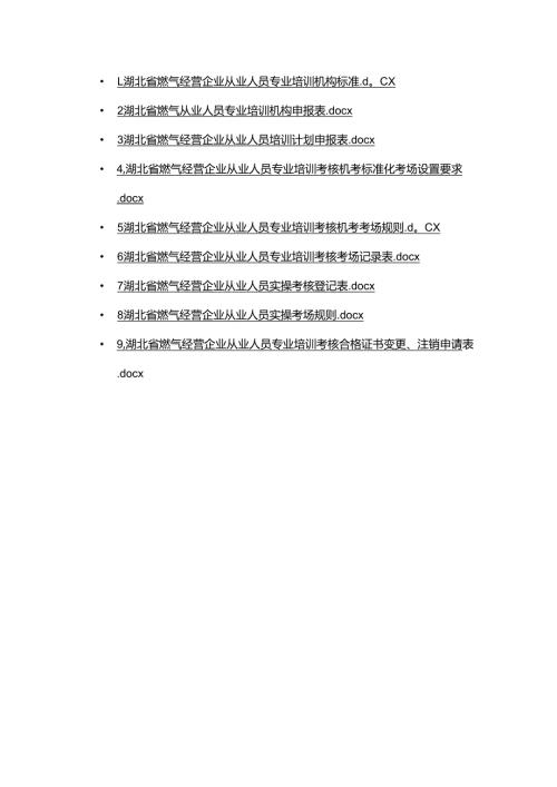湖北燃气经营企业从业人员专业培训机构标准、申报表、机考标准化考场设置要求、考场规则、实操考场规则.docx