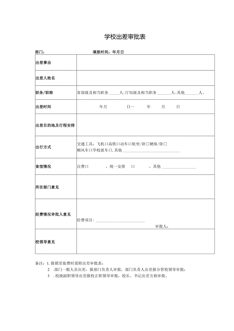 学校出差审批表.docx_第1页