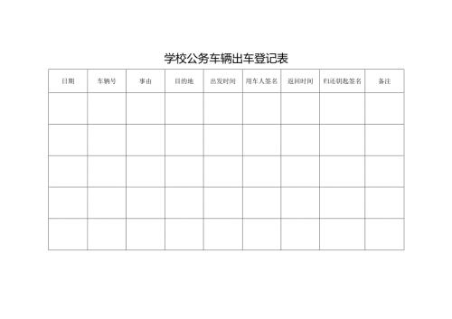 学校公务车辆出车登记表.docx