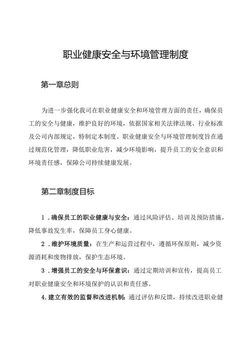 职业健康安全与环境管理制度.docx
