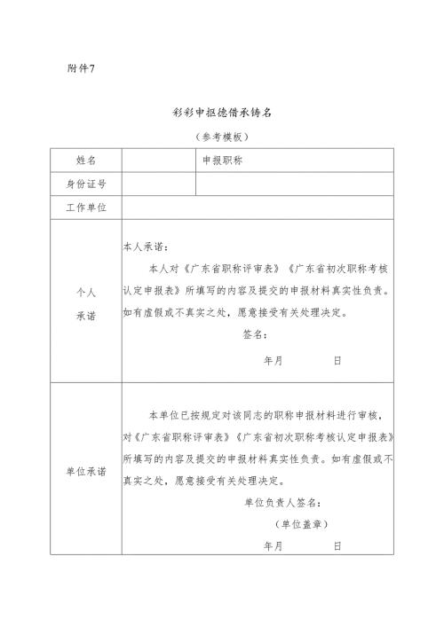 职称申报诚信承诺书.docx