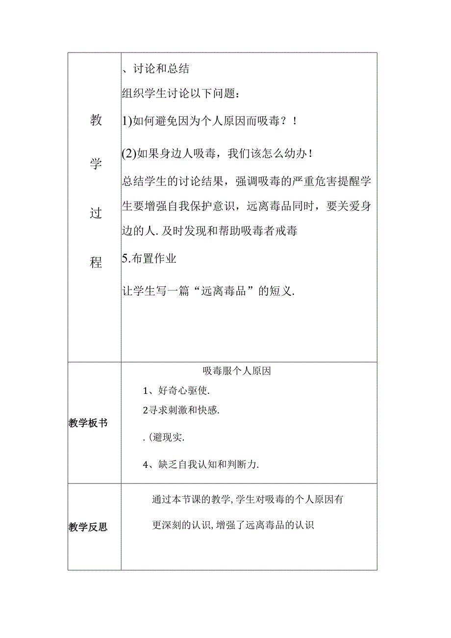 六年级禁毒防艾安全教育主题班会教案.docx_第2页